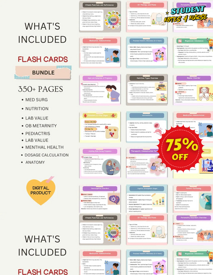 Comprehensive Nursing Notes MEGA Bundle Pack++